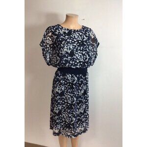 Halston Floral Dress Womens Medium New